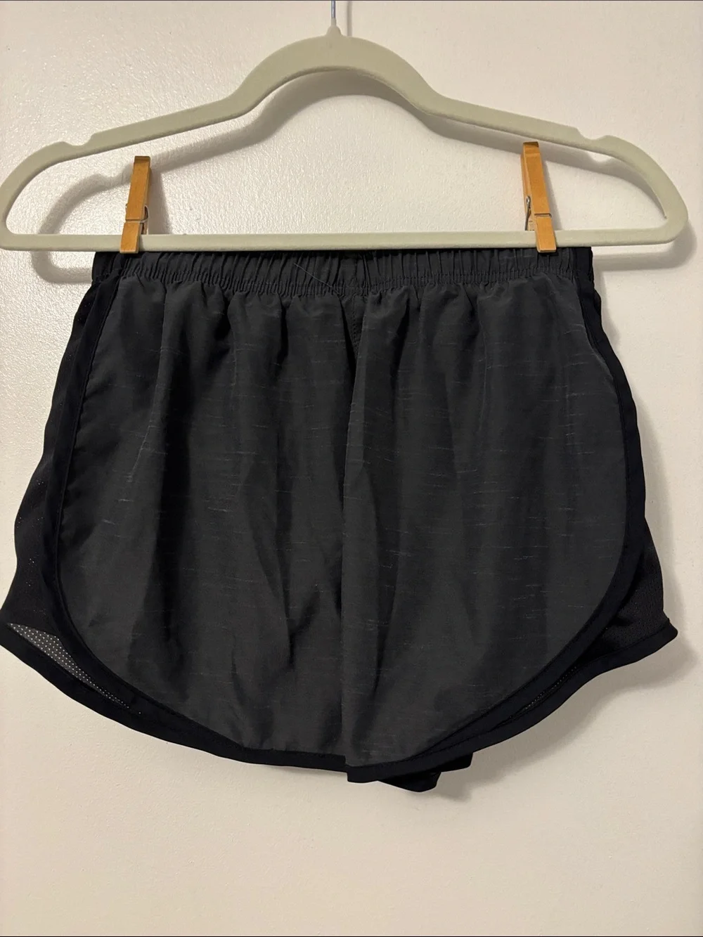 Nike Black Athletic Running Shorts with Reflective Swoosh